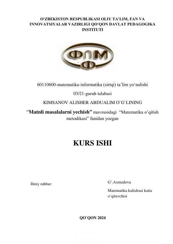 Kurs ishi