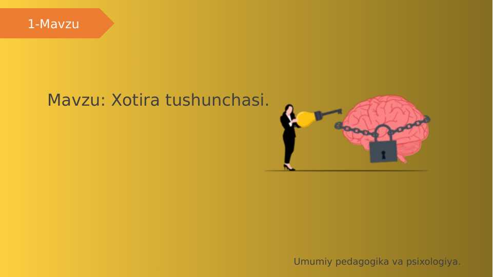 Xotira tushunchasi