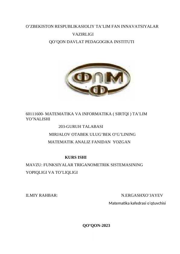 Kurs ishi