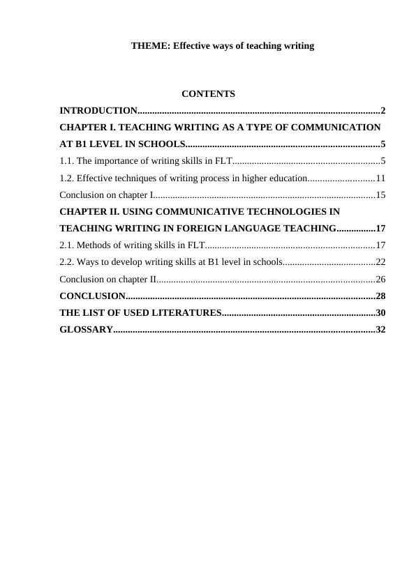 Effective ways of teaching writing