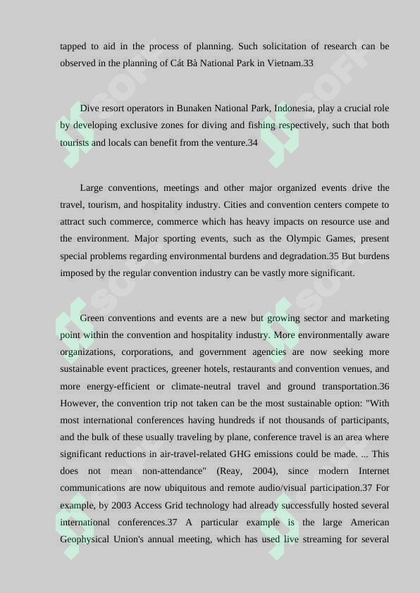 Sustainable tourism