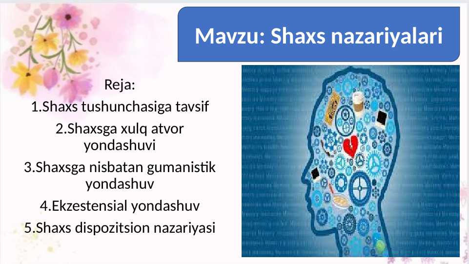 Shaxs nazariyalari 22 pedagogik psixologiy..