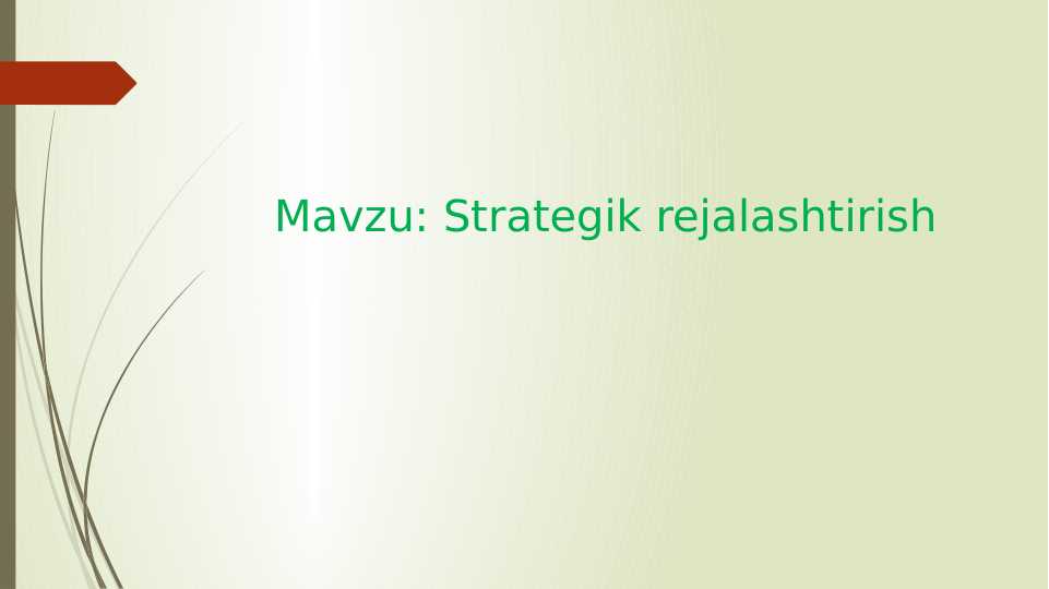 Strategik rejalashtirish