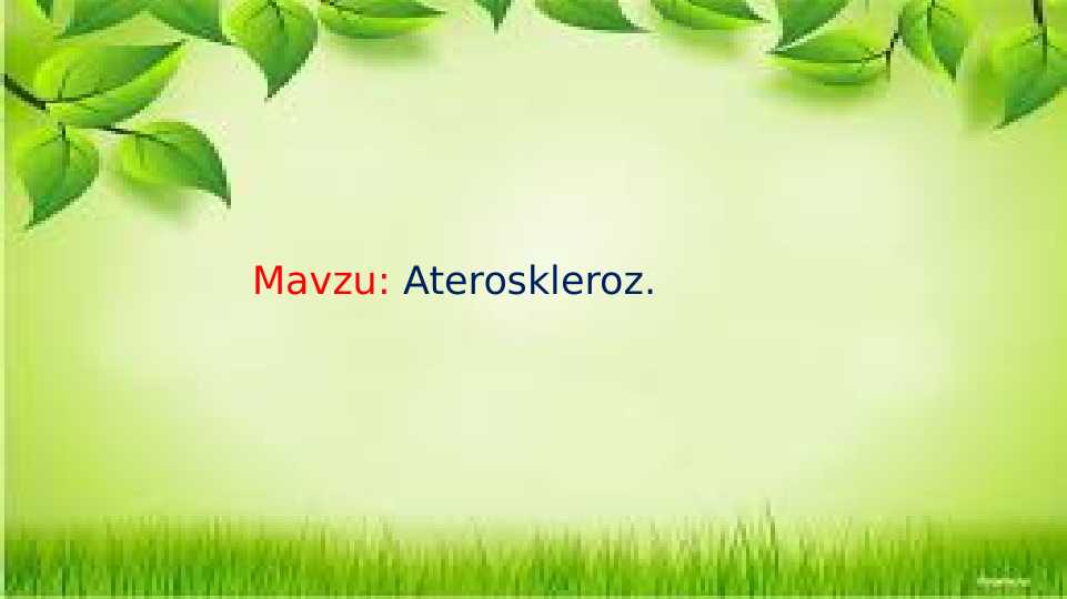Ateroskleroz