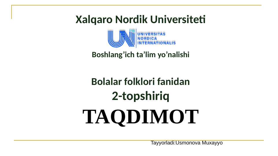 MIF VA UNING MOHIYATI