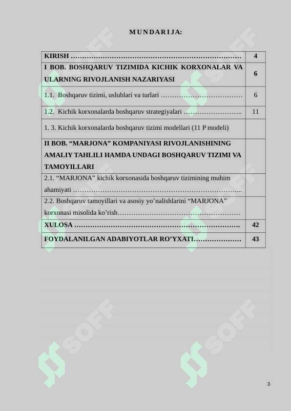 Kichik korxonalarni boshqaruv tizimi