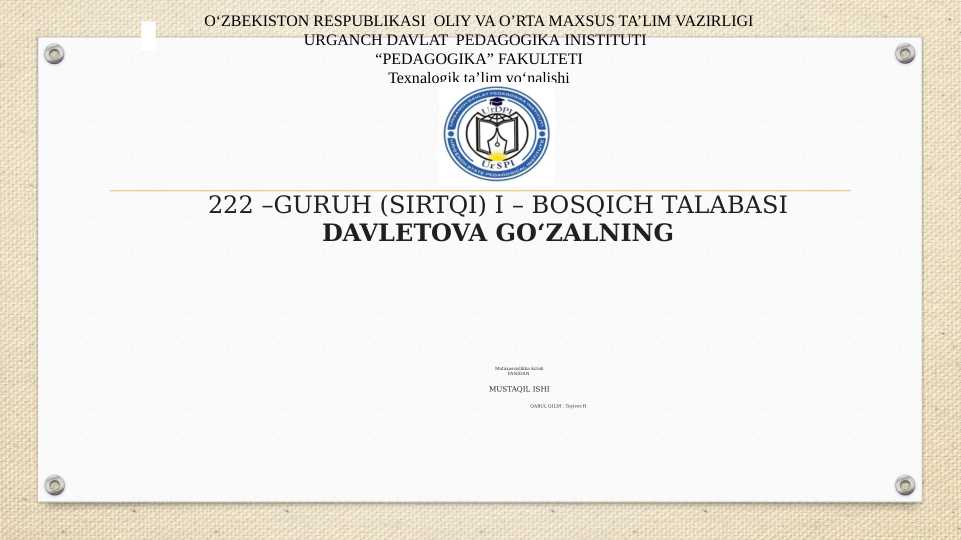 Xonadon va ofislar interyeri
