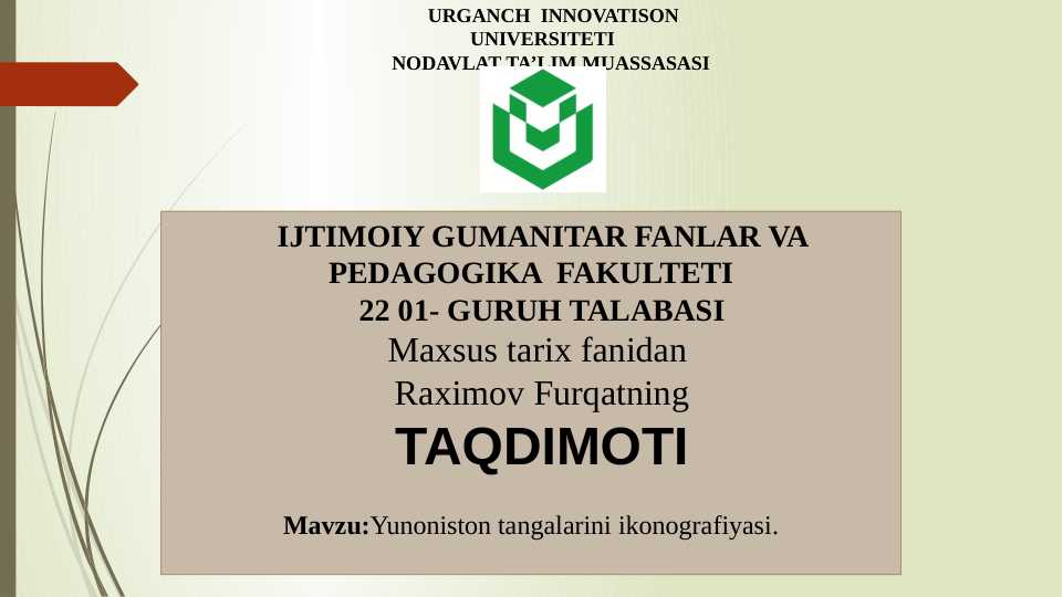 Yunoniston tangalarini ikonografiyasi.