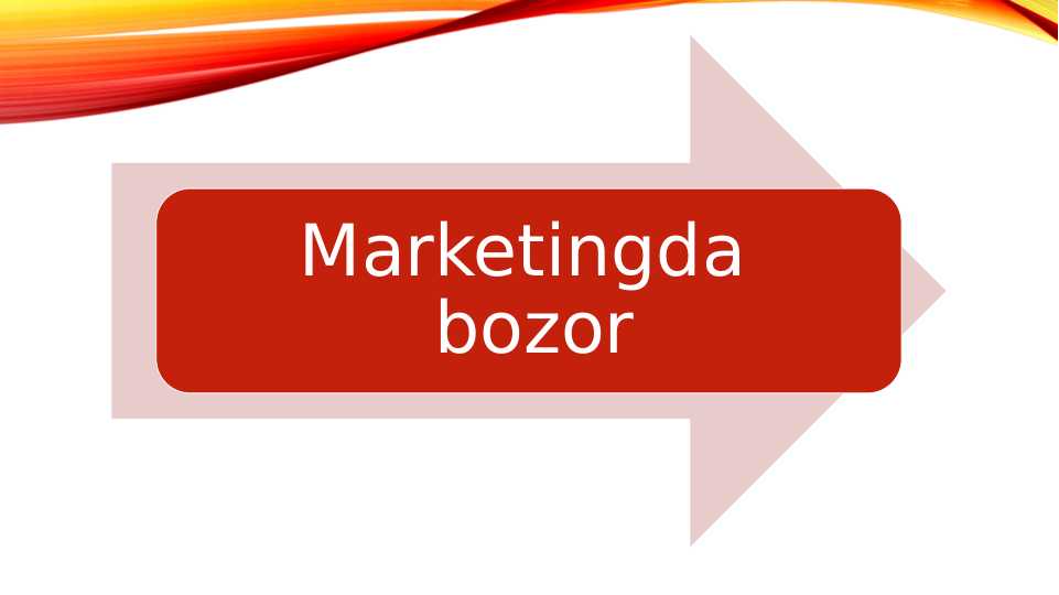 Marketingda  bozor
