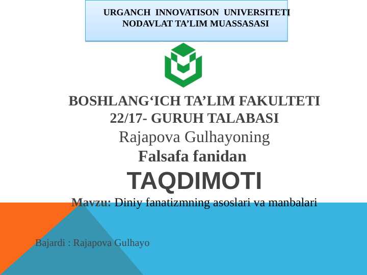 Diniy fanatizmning asoslari va manbalari
