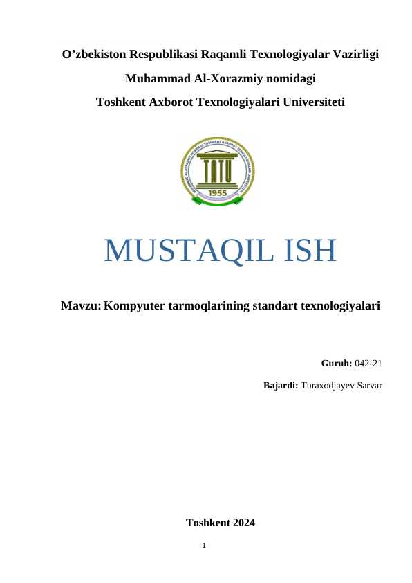 Kompyuter tarmoqlarining standart texnologiyalari.docx