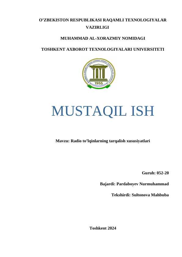 Radio to‘lqinlarining tarqalish xususiyatlari.docx