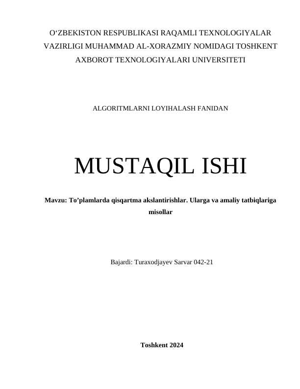 To’plamlarda qisqartma akslantirishlar. Ularga va amaliy tatbiqlariga misollar.docx
