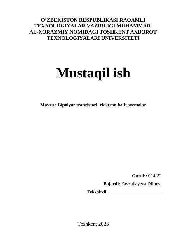 Bipolyar tranzistorli elektron kalit sxemalar.doc