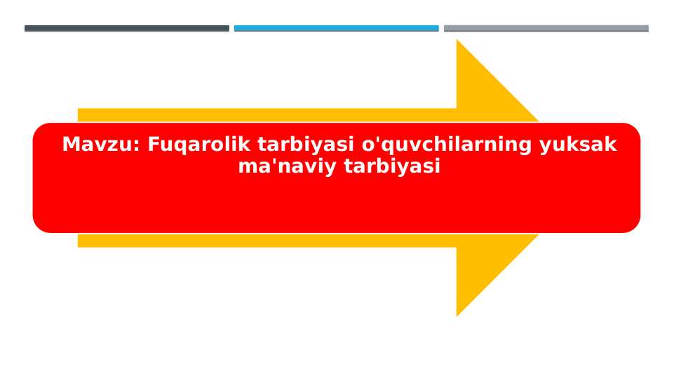 Fuqarolik tarbiyasi o'quvchilarning yuksak ma'naviy tarbiyasi