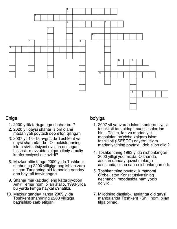 2007-yil Toshkent Islom madaniyati poytaxti deb e'lon qilinishining