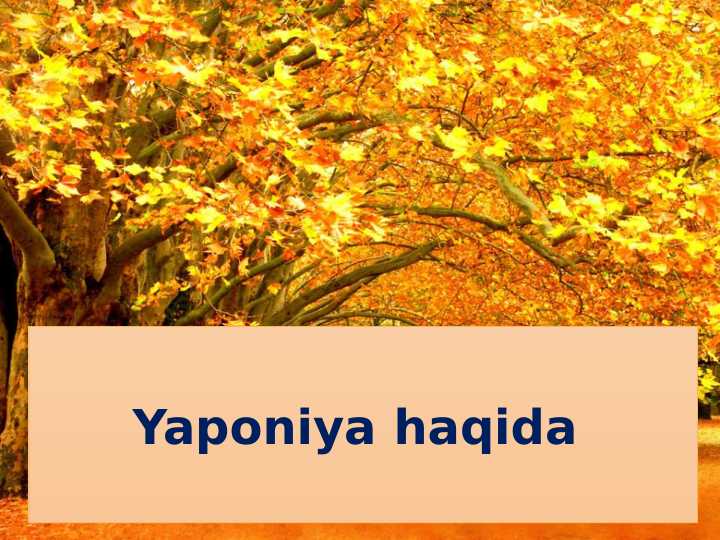 Yaponiya haqida