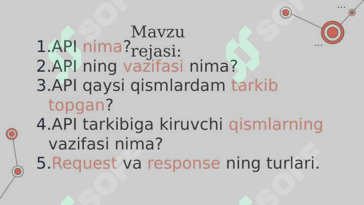 API haqida ma’lumot