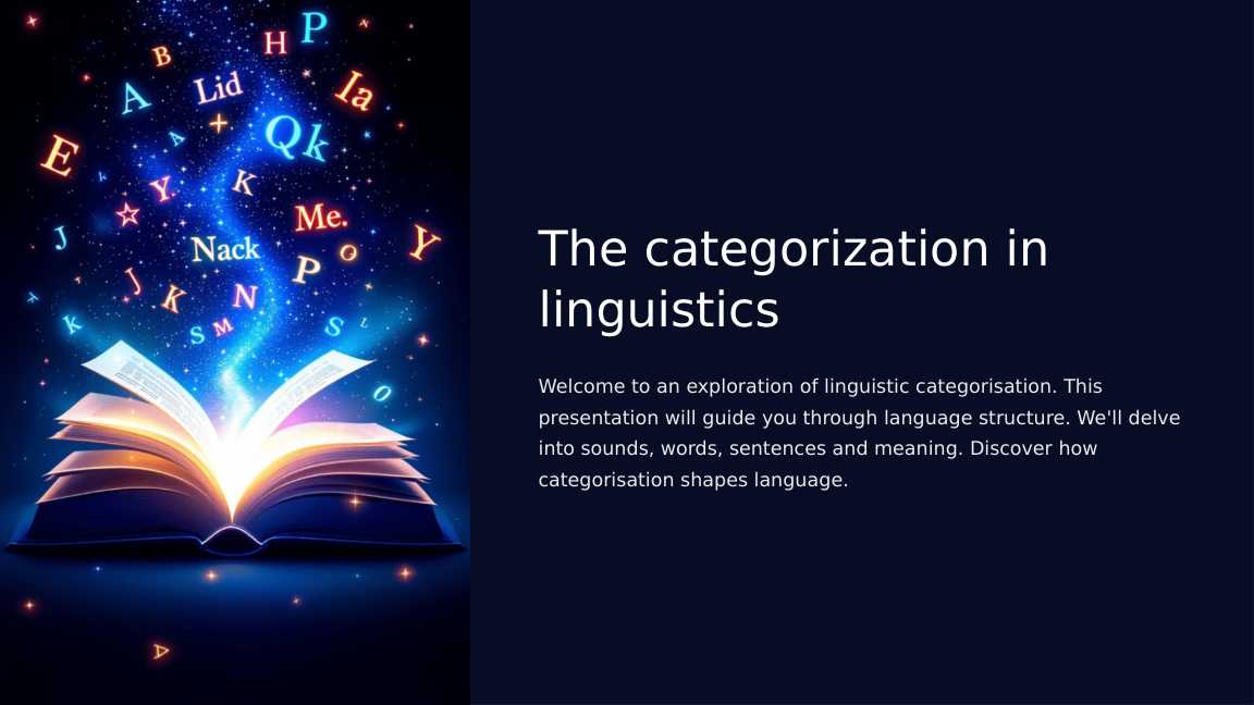 The categorization in linguistics