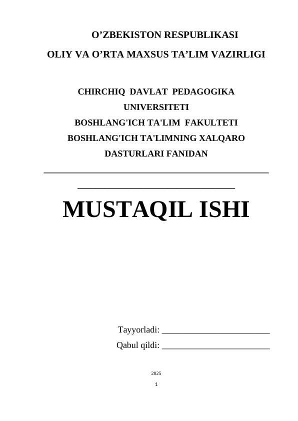 Xalqaro milliy baholash mohiyati va mezonlari. PISA,PIRLS,TIMSS xalqaro tadqiqotlarning ta’lim tizimdagi ahamiyati