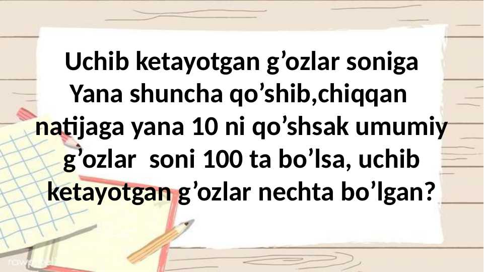 2-3-sinflar uchun masalalar