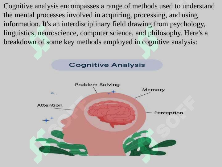 Methods of cognitive analysis
