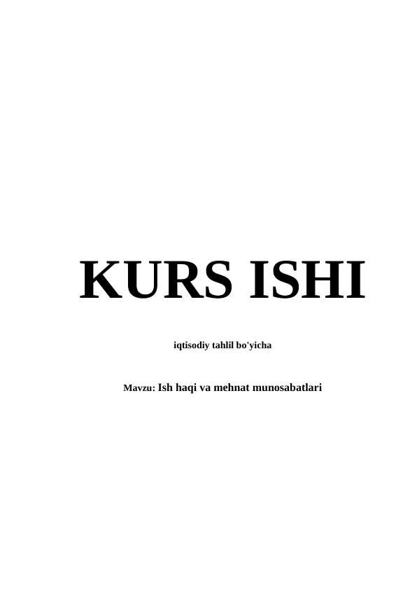 Ish haqi va mehnat munosabatlari