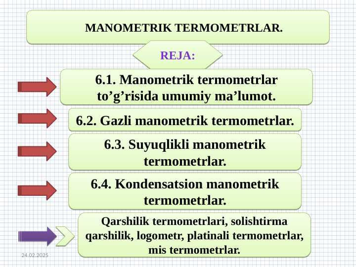 MANOMETRIK TERMOMETRLAR