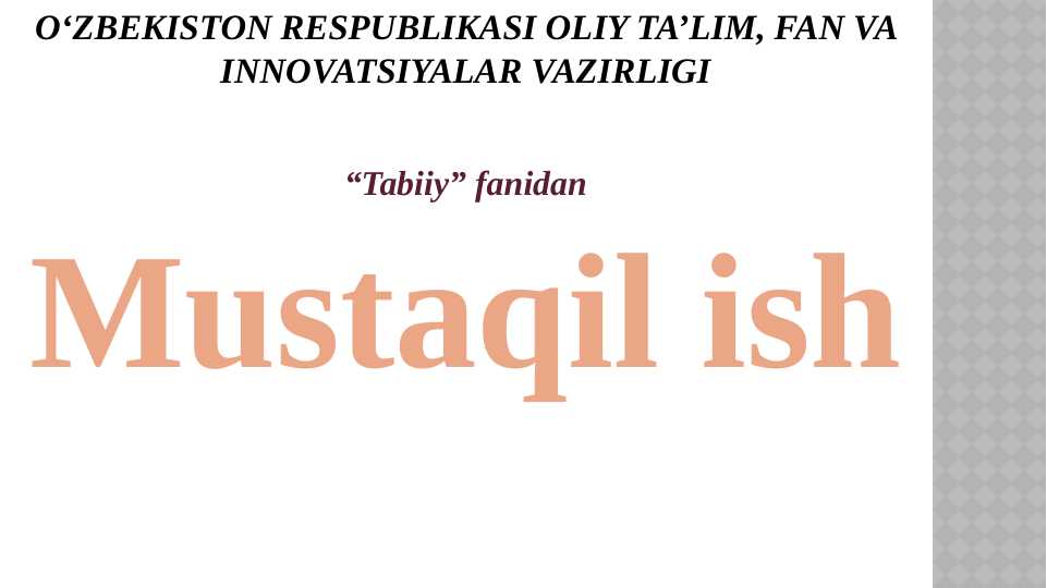 O'qitishnig grafikli organeyzerlar vositasidan geografiya mavzulariga oid darslarda foydalanish Nima uchun, Ven diagramasi, T-jadval, B-B-Bjadvali, Baliq skeleti, Qanday diagrammasi, Nilufarguli chizmasi, Klaster va boshqalar.