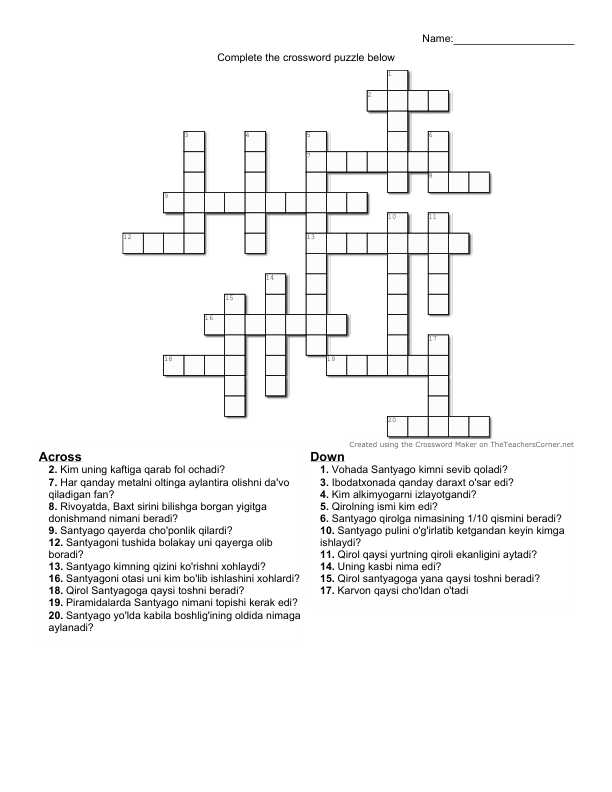 Alkimyogar krossvord