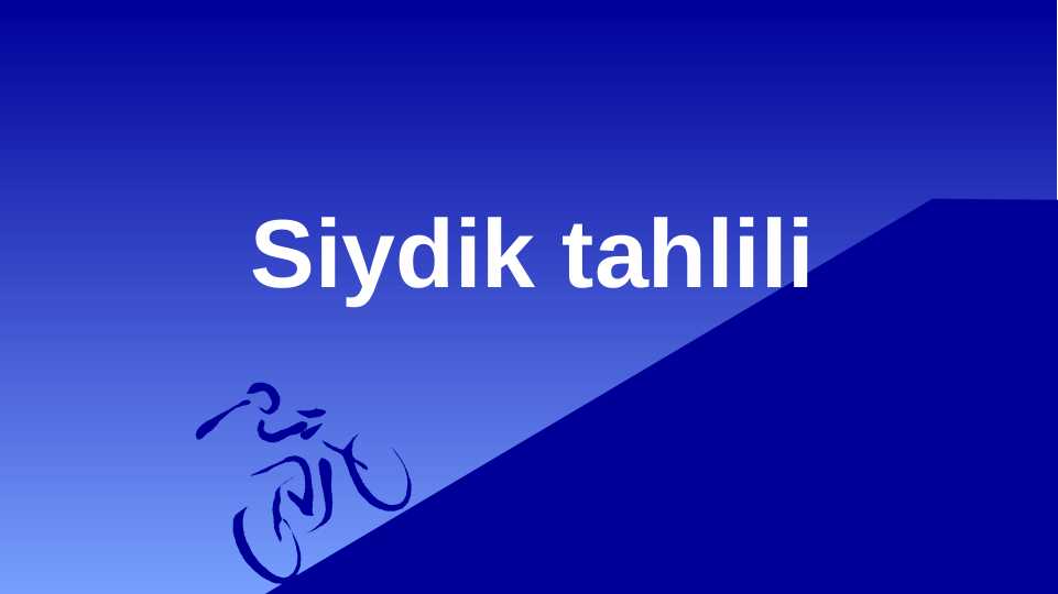 Siydik tahlili