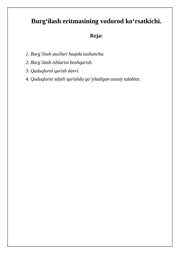 Burg‘ilash eritmasining vodorod ko‘rsatkichi