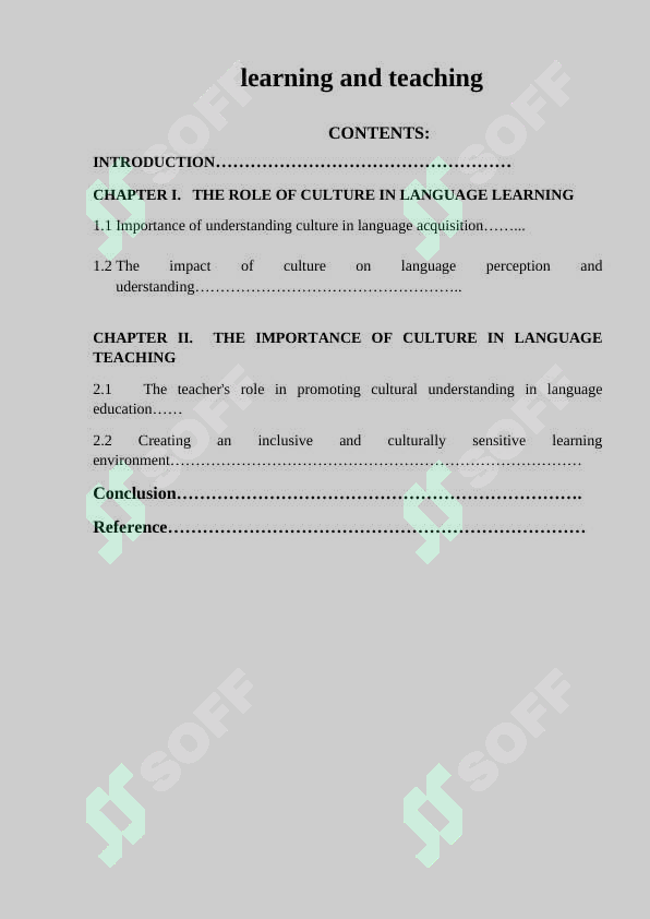 The importance of culture in language learning and teaching