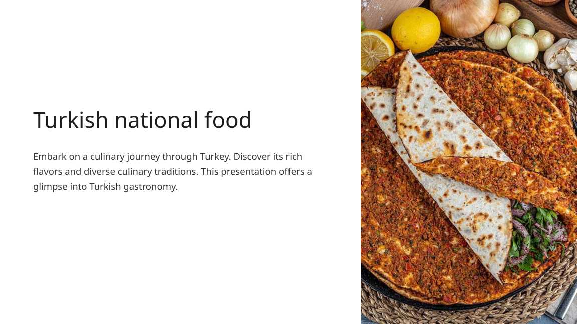 Taqdimmot Turkish national food