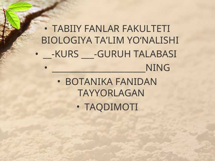 O’SIMLIKLARNING VEGETATIV KO’PAYISHI