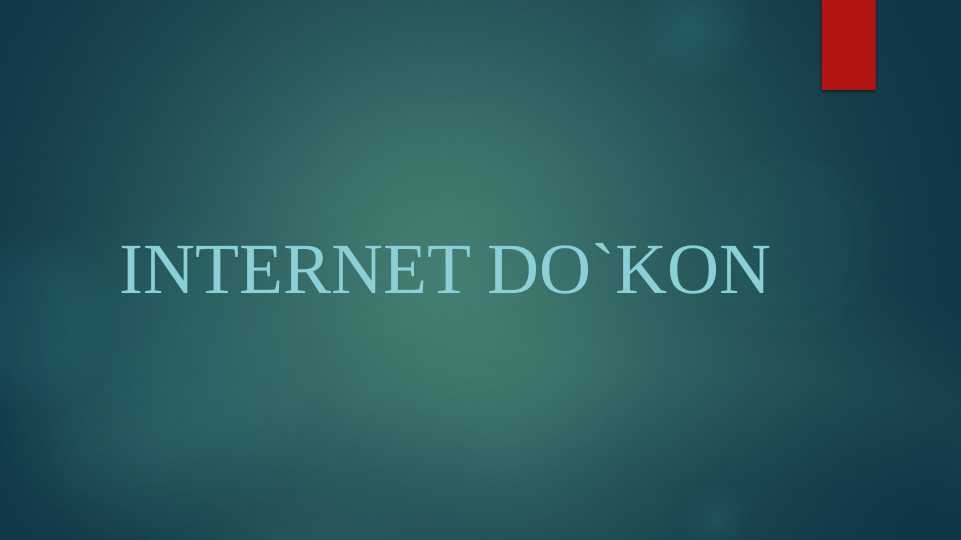 Internet do`kon
