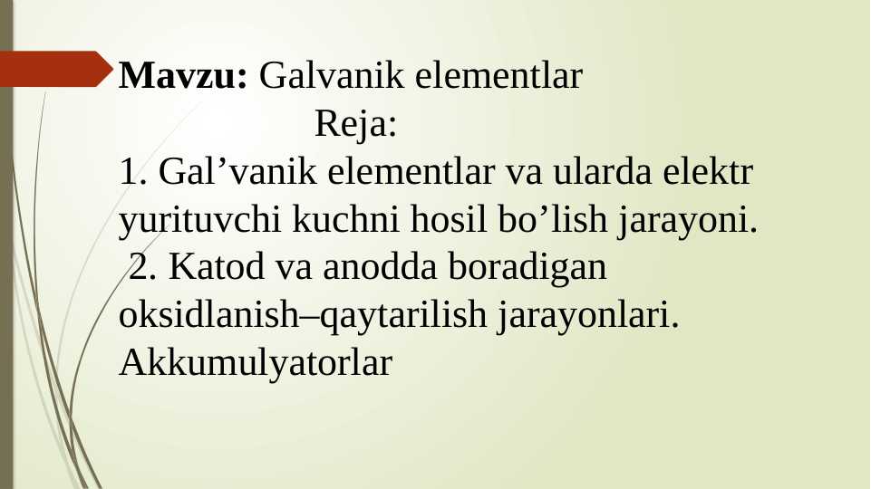 Galvanik elementlar