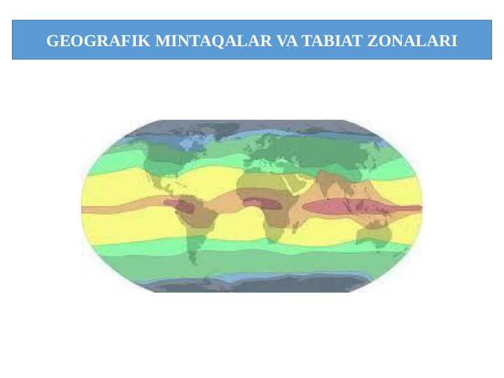 Geografik mintaqalar va tabiat zonalari