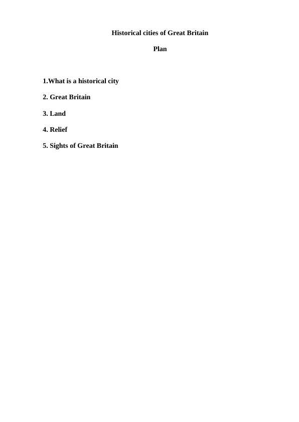 Historical cities of Great Britain