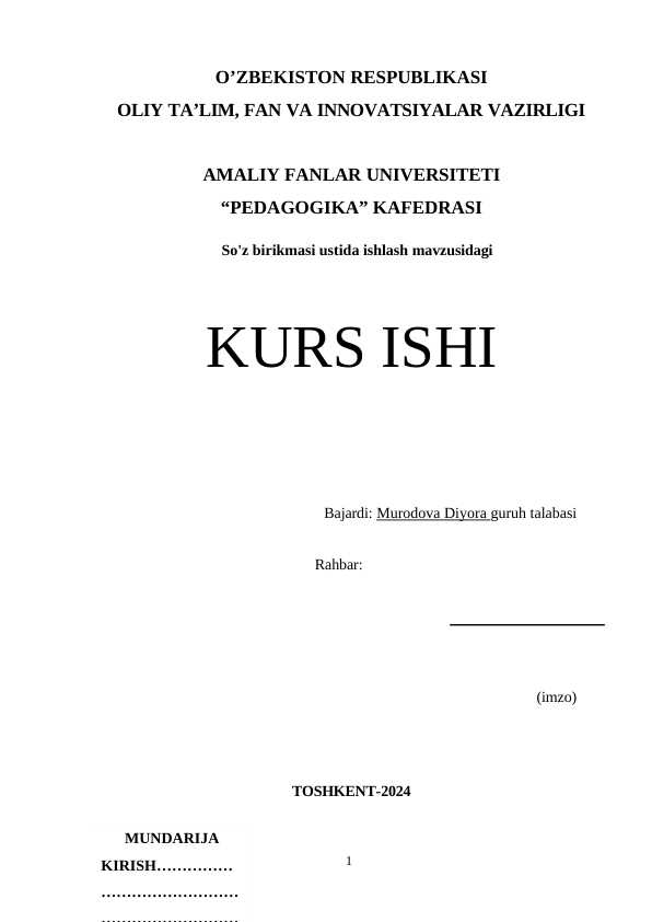 So'z birikmasi ustida ishlash