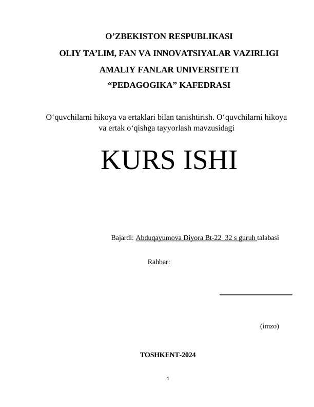 Badiiy asarlarni janriy xususiyatlariga ko‘ra o‘rgatish