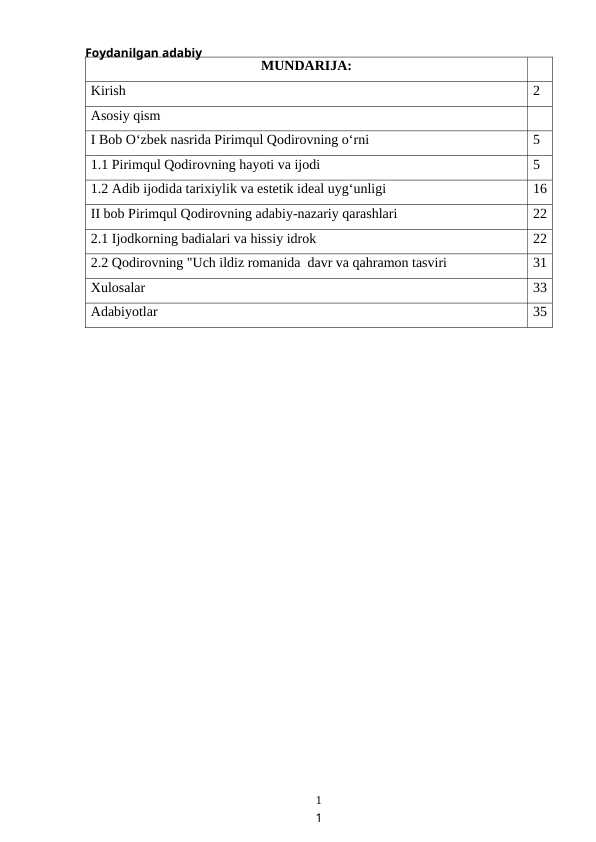 P. Qodirovning Uch ildiz romanida davr va qahramon tasviri