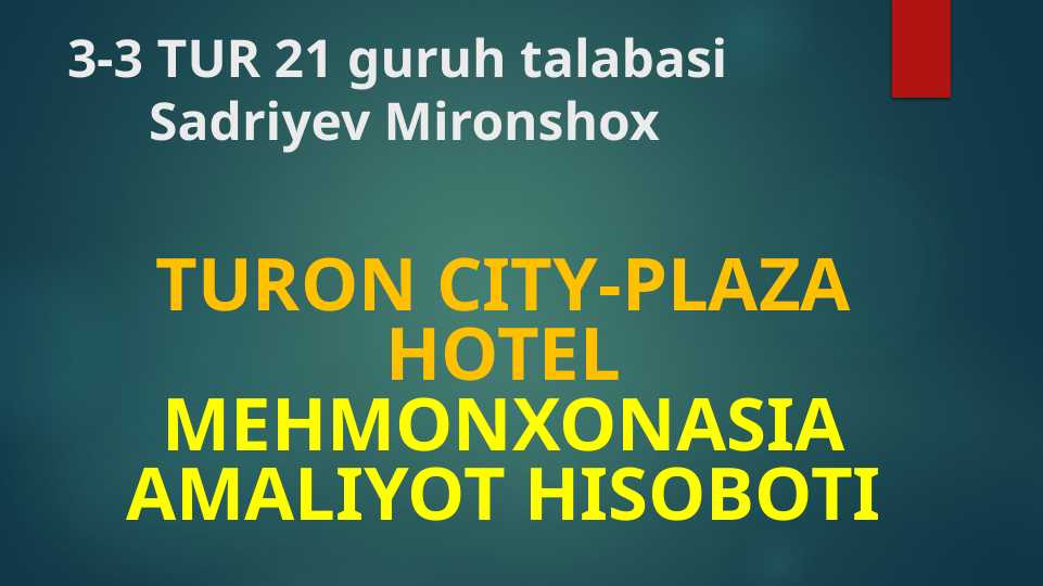 Korxona moliyasi va moliyaviy munosabatlar