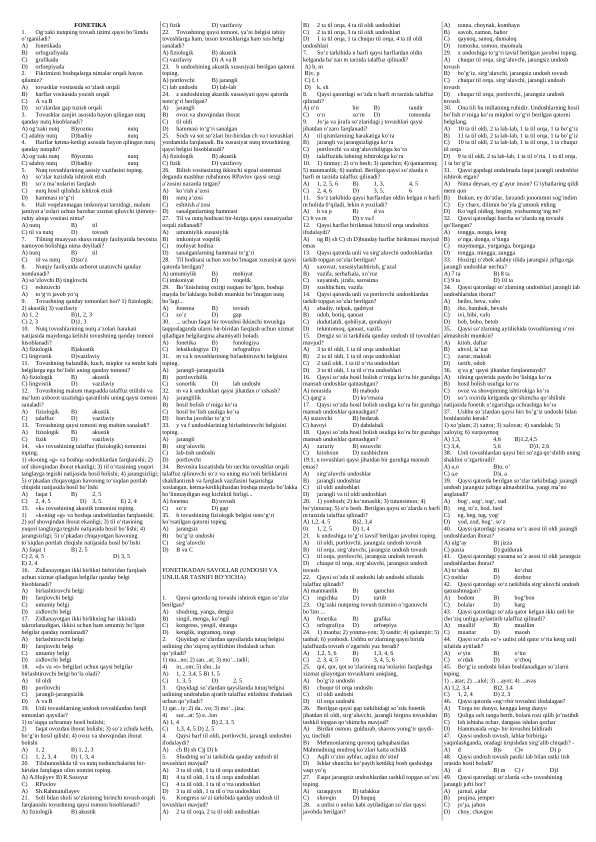 2-dars test fonetika