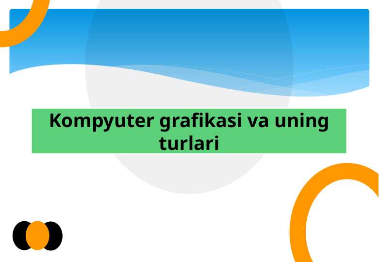 Kompyuter grafikasi va uning turlari