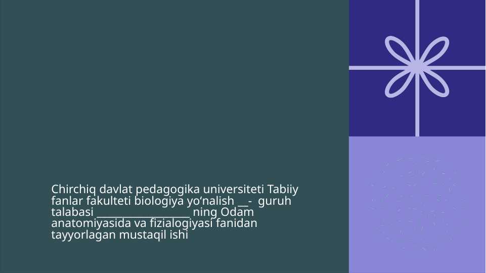 Gipofiz,epifiz bezining tuzilishi va gormonlarning fiziologiyasi