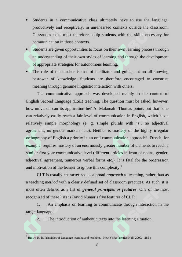 Methods of improving students' communicative competence in English