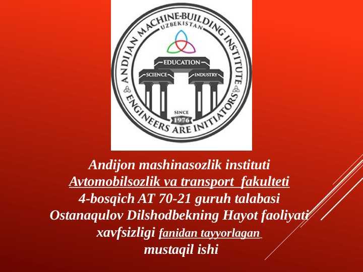 Yong’indan himoyalanishning zamonaviy texnik vositalari