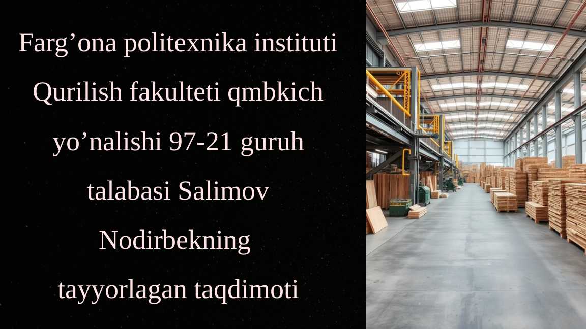 Yog'och tolali va yog'och qirimdili plitalar ishlab chiqarish texnologiyasi