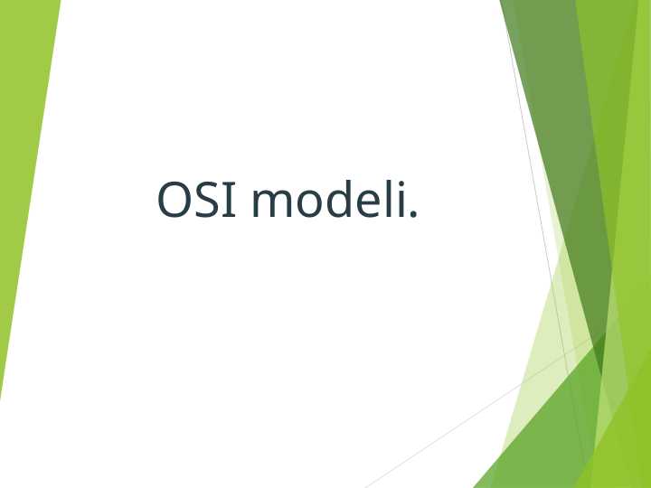 OSI modeliOSI modeli